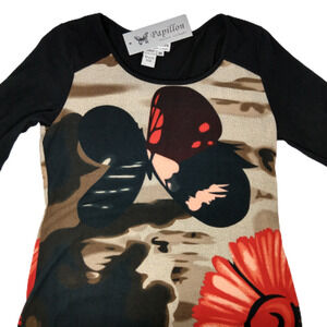 Papillon Sweater Dress Floralfly Medium New